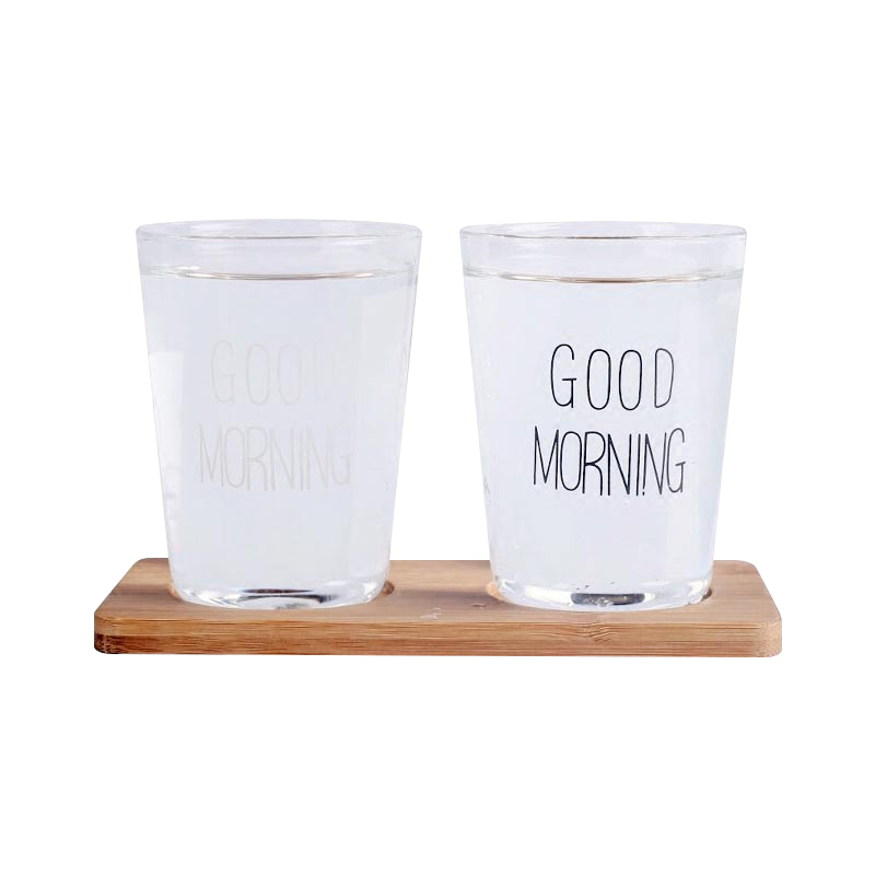 JAJALIN Simple Glass Mouthwash Cup, Toothbrush Cup, Washing Cup, Couple's Cup, Creative Minimalist Transparent Brushing Cup, Single Pack