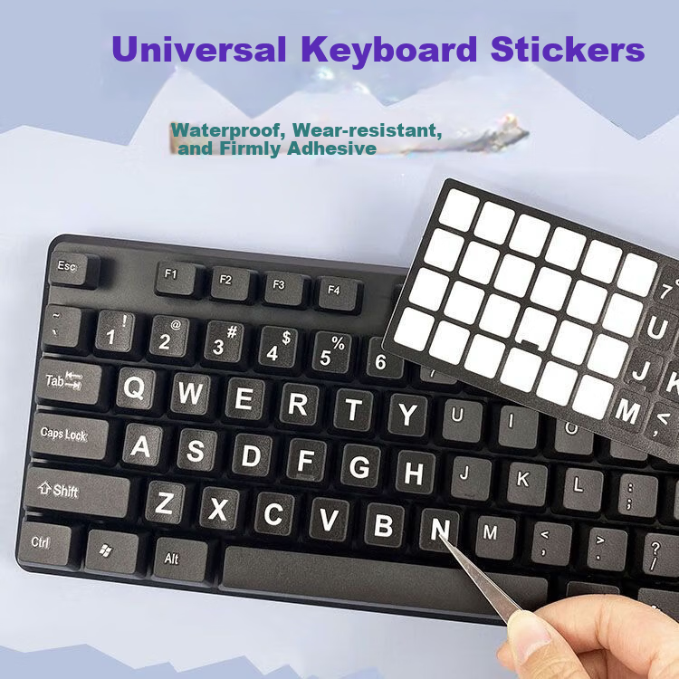 GOTOVAN Keyboard Sticker Keycap Letter Stickers Laptop Desktop Computer Protective Label Single English Repair Non-Fading Keycap Sticker