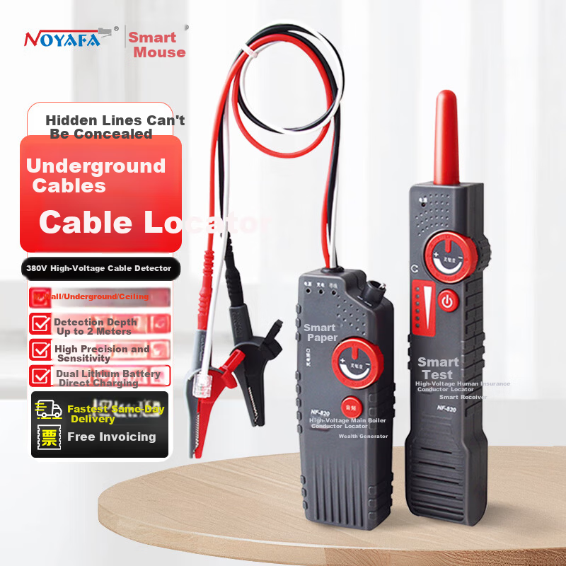 Smart Mouse NF-820 Cable Locator Anti-Interference Wire Tracker High-Voltage Cable Detector Wall Wire Tracer Tester