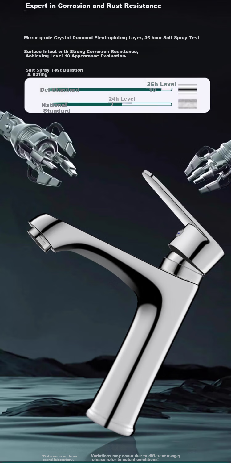 Del 28-Year Brand All-Copper Basin Faucet Gunmetal Universal Mechanical Arm Bathroom Washbasin MPLT-ZCM 9
