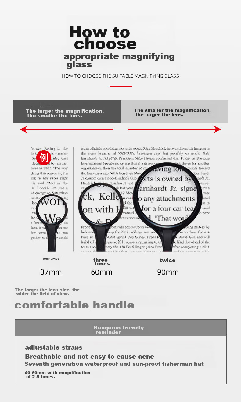KENKO Japanese Handheld Reading Magnifier (With Auxiliary Magnifier) PKC-025 17