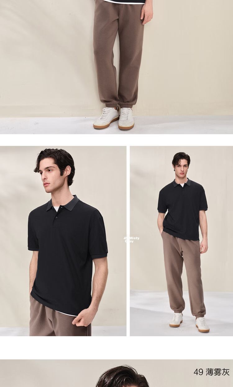 Giordano G+ 2026 Summer New Black Technology Cooling Embroidered Loose Fit Polo Shirt Men 01016461 16