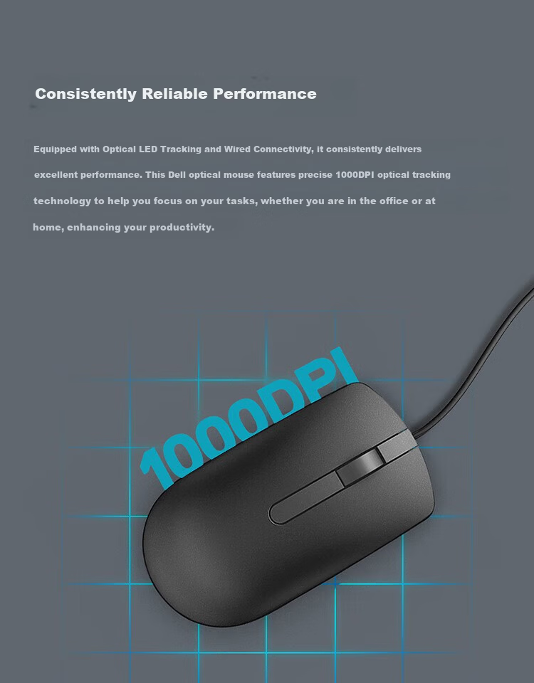 DELL MS3320W Wireless Bluetooth Mouse High-End Business Office Home Use Symmetrical Mouse Black 4