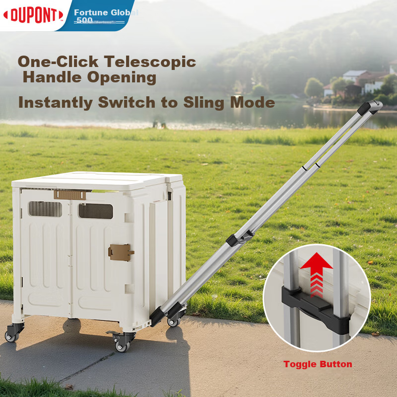 DU PONT Folding Shopping Cart Trolley Outdoor Camping Handcart Household Grocery Cart