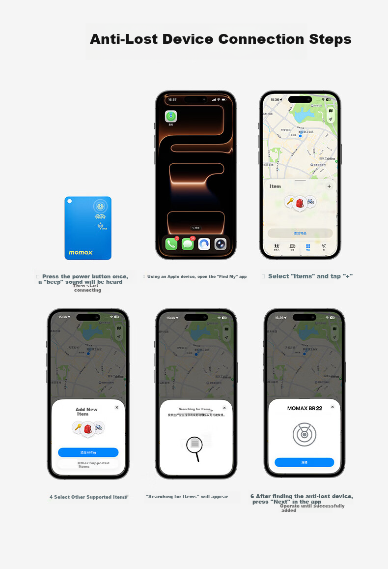 Momax 2026 Mini Rechargeable Tracker AirTag Apple Certified Global Finder for iPhone Kids Elderly Pets Keys Bicycle Backpack White 12