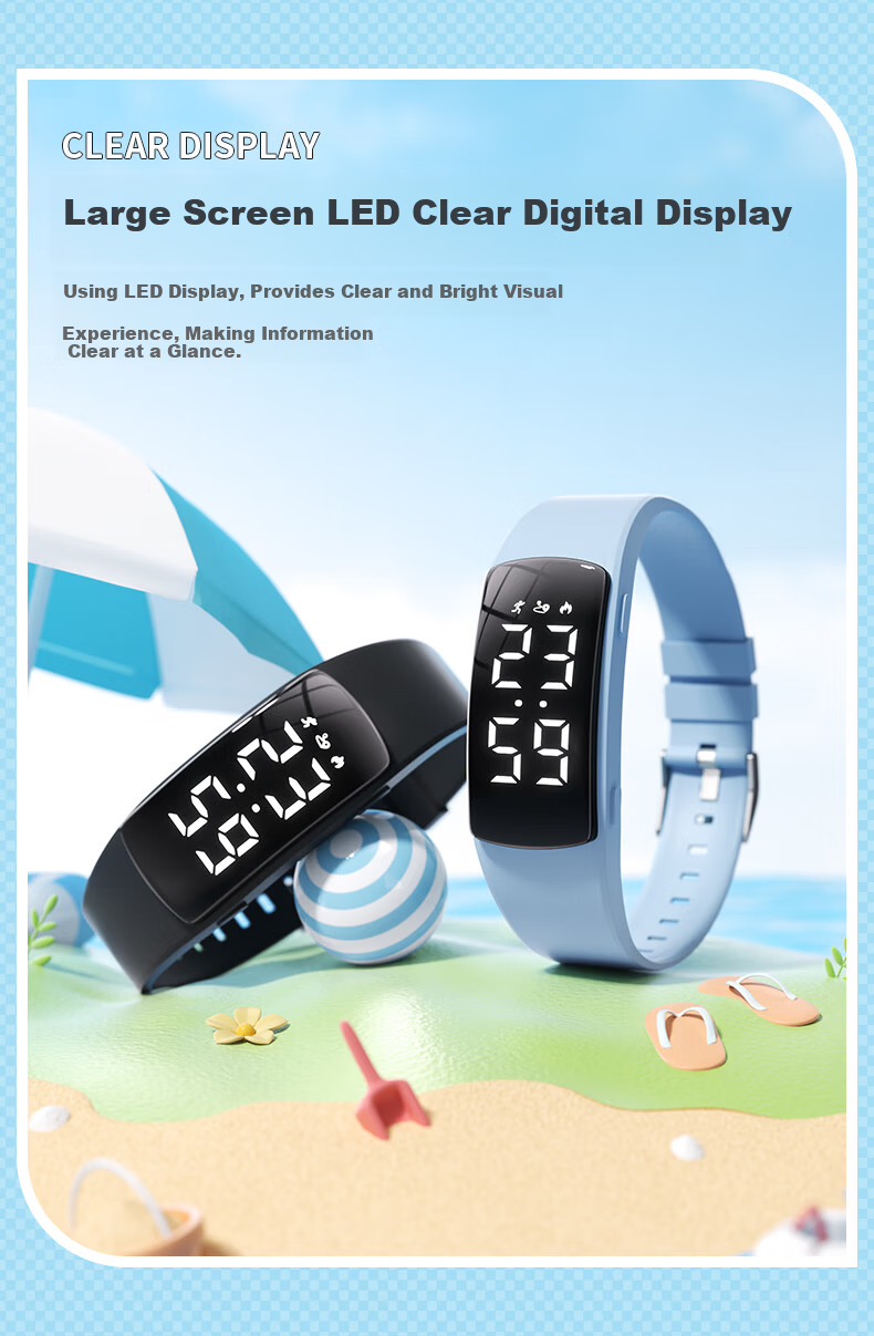 Koshi Student Sports Wristband Watch for Boys with Vibration Alarm Smart Waterproof Swimming Electronic Watch for High School and Middle School Students 3