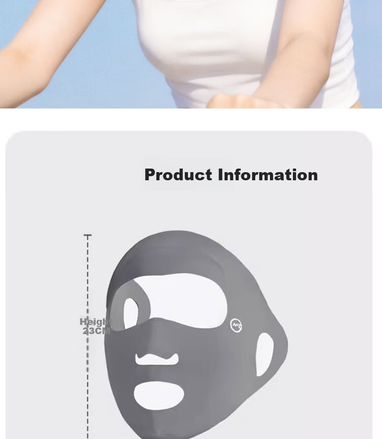 EFZ Women's Full Face Sun Protection Mask UV Protection Mouth and Nose Cover Sunshade Balaclava for Running and Cycling Light Gray 9