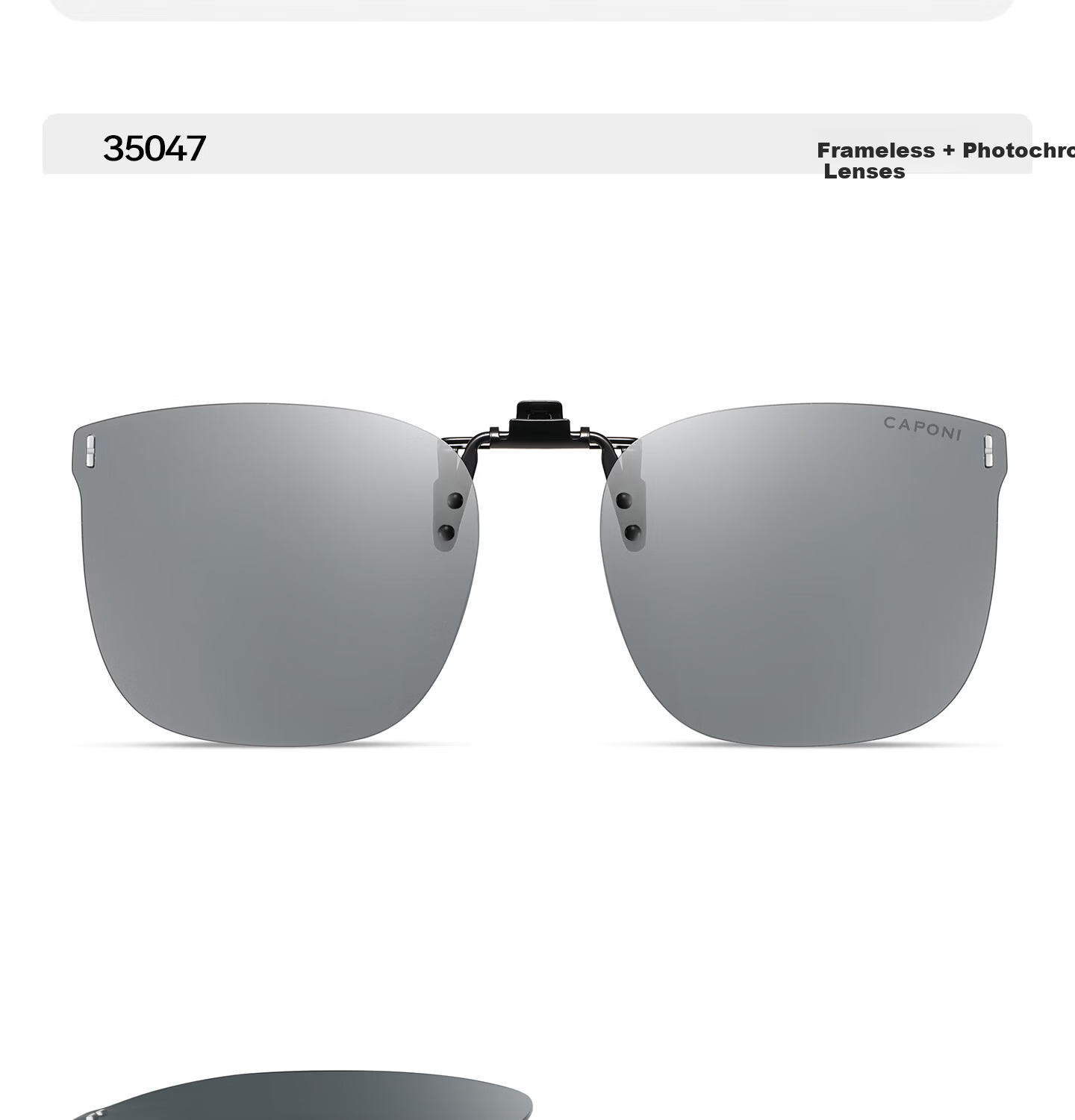 CAPONI Polarized Clip-On HUD Display Sunglasses UV Protection Driving Glasses for Men and Women 34