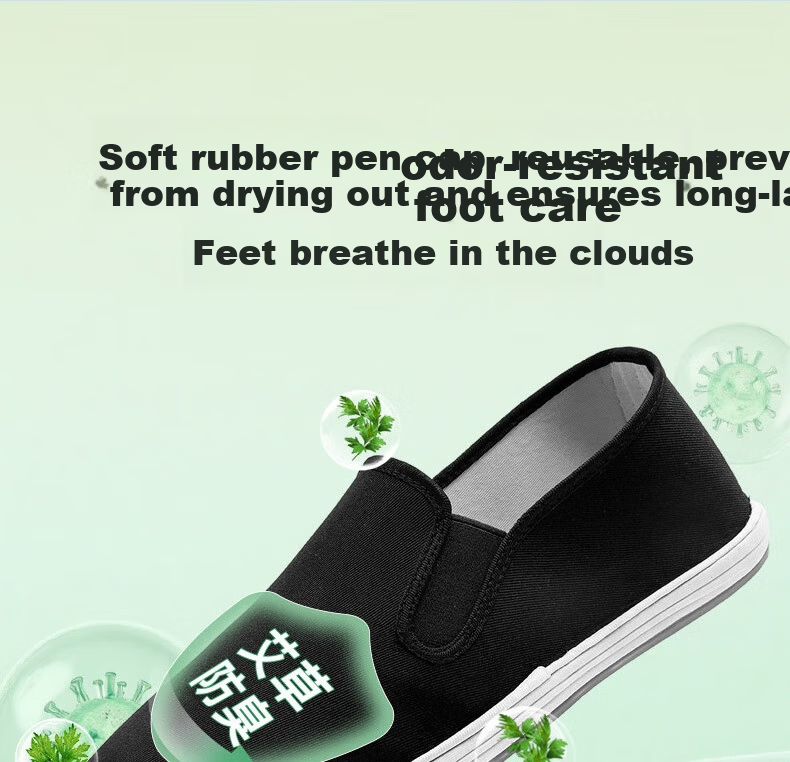 Lifeng Old Beijing Cloth Shoes Men's Genuine Handmade Thousand-Layer Mugwort Odor-Resistant Cowhide Sole Breathable Casual Shoes Black Size 40 3