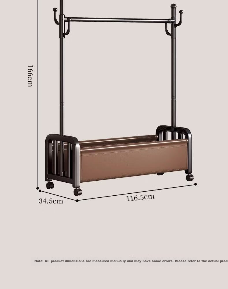 Hakkai Bird Floor Clothes Drying Rack Home Bedroom Garment Rack Mobile with Wheels Indoor Storage Coat Rack 13