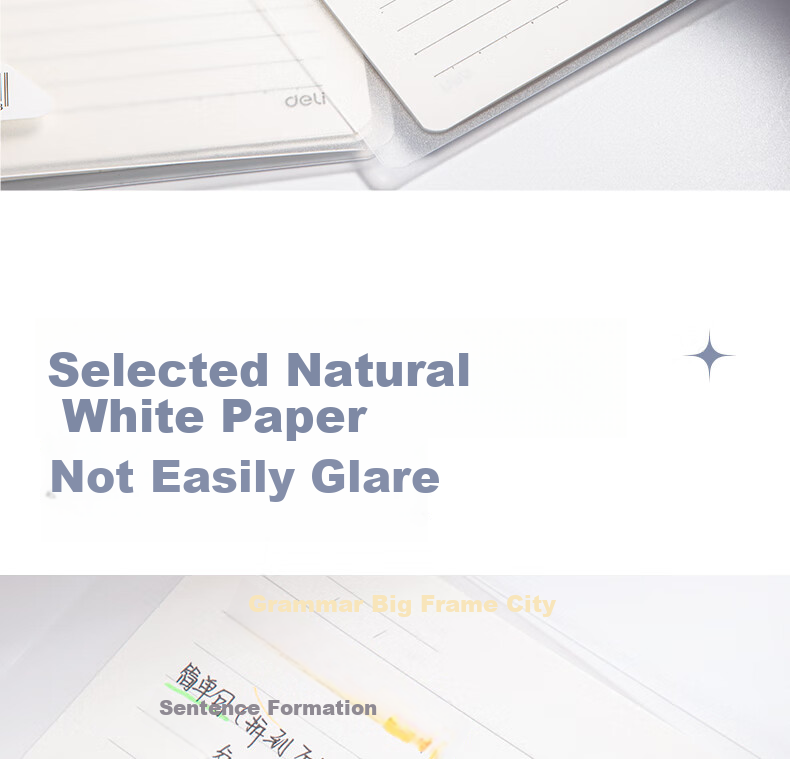 Deli Niudun Series Lightweight 6-Ring A5 Binder Notebook 40 Sheets Student Notebook HA5403-1 7