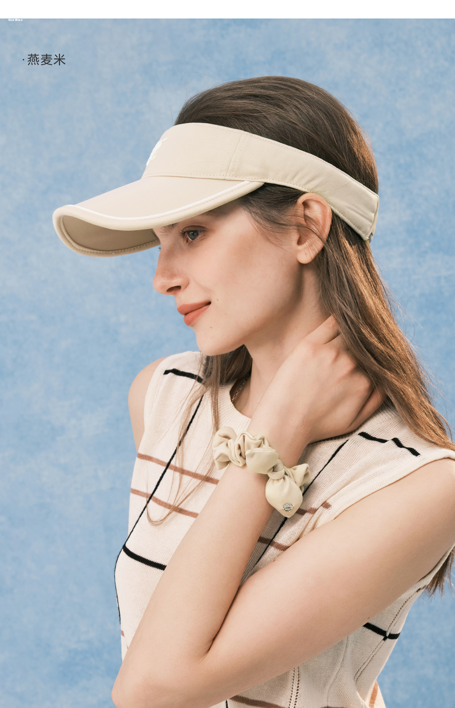 ELLE Women's Sun Protection Open-Top Cap Summer Outdoor Sports Running Tennis Badminton UV Protection Visor with Hair Tie 18