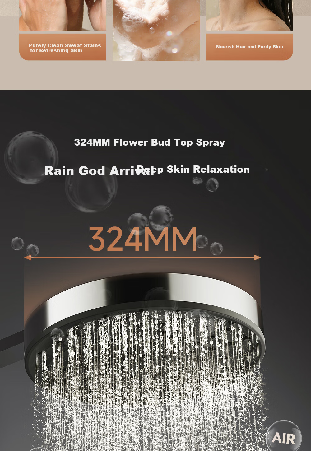 HOROW A11 Gunmetal Gray New Multi-Functional Shower Set with Scale-Resistant Sensor and Digital Display LYHS001-2603Q-A11 9