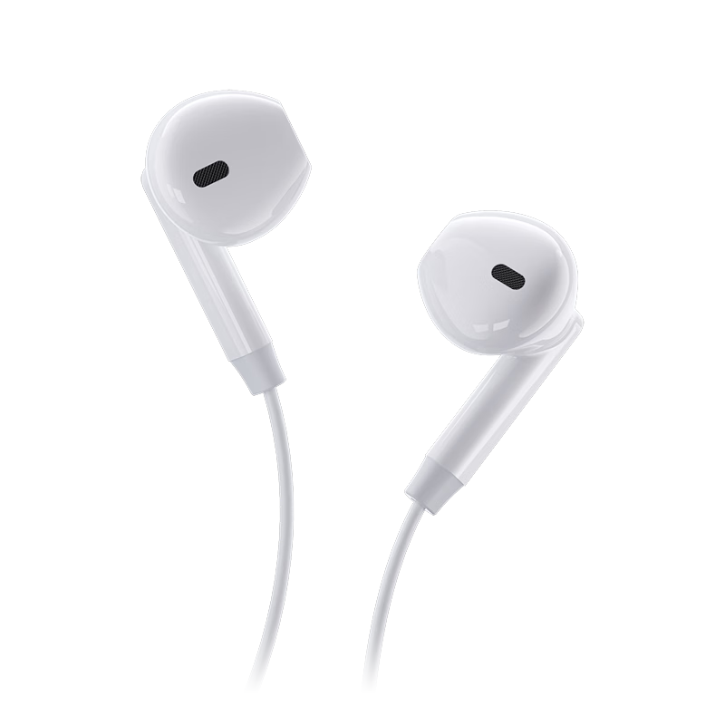 HP 7000A Semi-In-Ear Wired Earphones HIFI Sound Mobile Music Gaming Computer Wired Control with Mic Compatible with Android Apple Phones Type-C White
