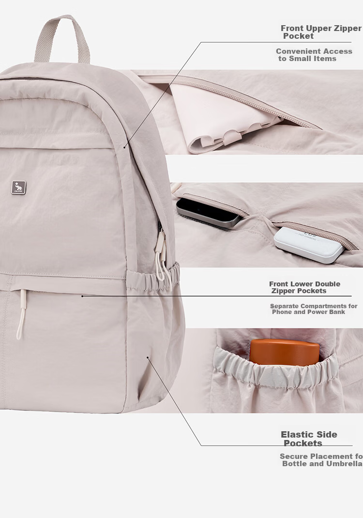 OIWAS Casual Backpack Simple Fashion Large Capacity Student School Bag Sports Bag Men Commuter Bag Blue 8