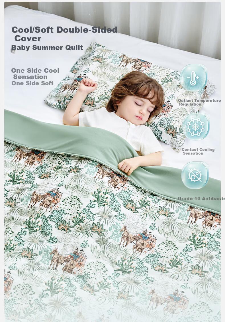 Ibaby × Outlast Space Capsule Temperature-Regulating Deep Sleep Four-Season Children's Blanket Summer Cooling Quilt Air Conditioning Quilt Dense Forest 120×150 5