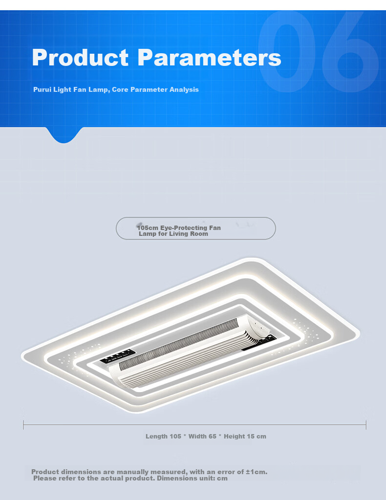 HP Eye-Care LED Ceiling Light with Bladeless Fan, Purui Smart Living Room Bedroom Zhongshan Lighting, Installation Included, Zhenzhiguang Series 18