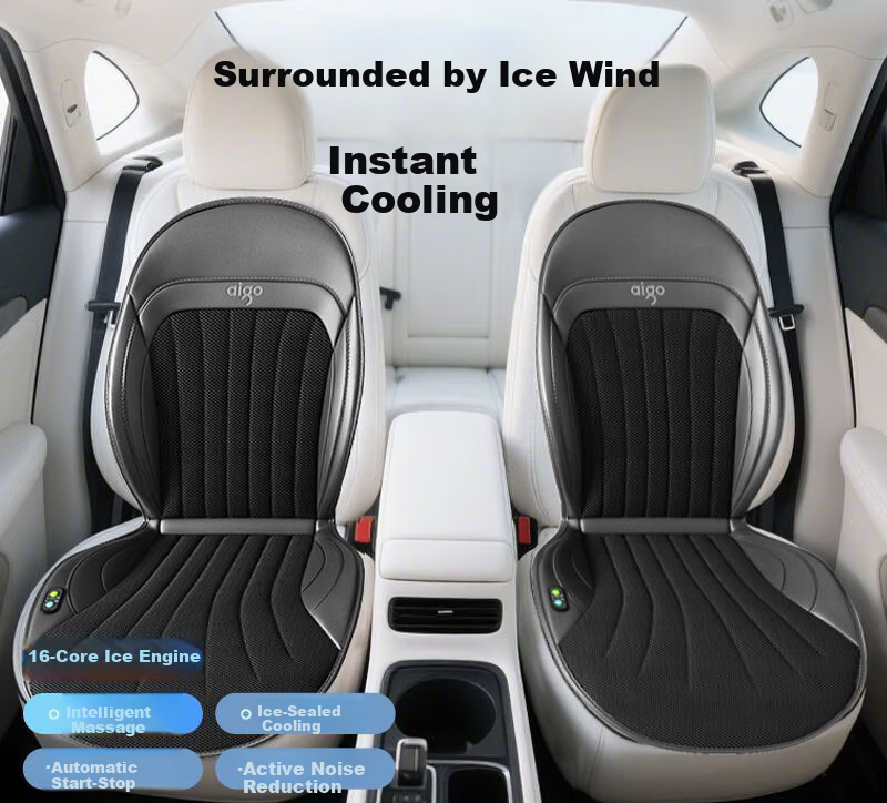 Digalun Car Ventilated Seat Cushion Summer Aigo Patriot Seat Cooling Ice Silk Breathable Massage Cushion 16