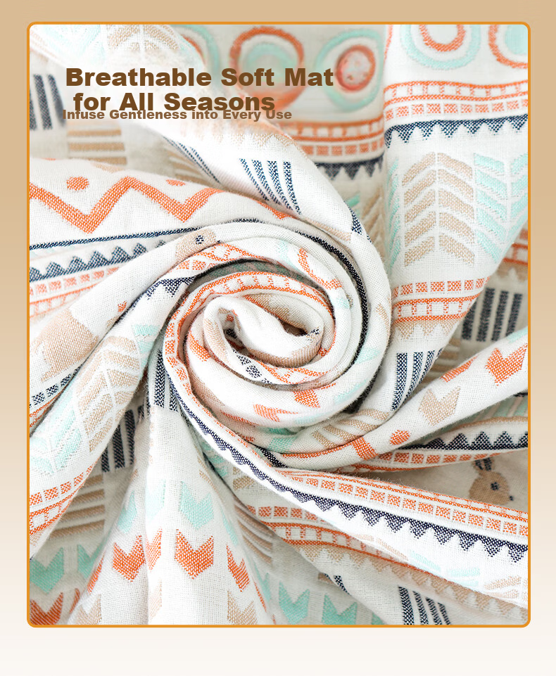 Tongyan Summer 6-Layer Gauze Soft Cooling Mat Baby Crib Sheet Class A Skin-Friendly Breathable Non-Sweat 220*240CM 7