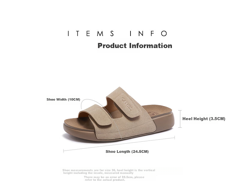 CAMEL Outdoor Soft Loafers 2.0 Thick Sole Magic Tape Birkenstock Sandals L26M504019 Green (Suede) Size 37 1