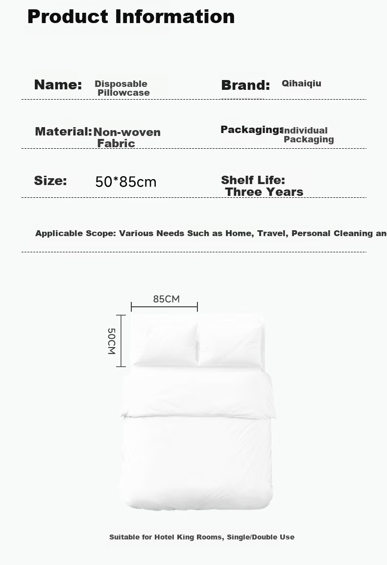 Qihaiqiu Disposable Pillowcases Thickened Anti-Dirt Travel Train Sleeper Portable Large Pillow Covers Hotel Bedding 4 Pieces 10