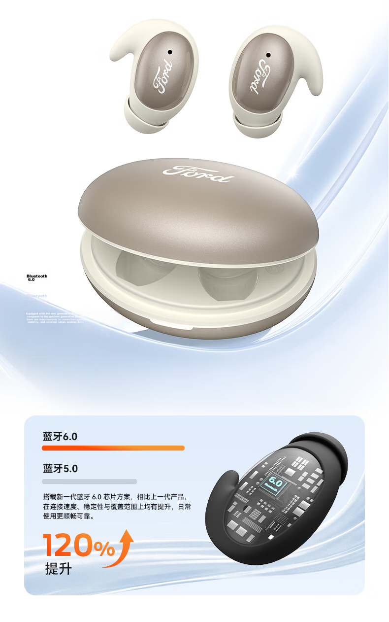BUGANI Sleep B28 Bluetooth Sleep Earbuds Noise Cancelling Wireless In-Ear Sleep Headphones Skin Color 19