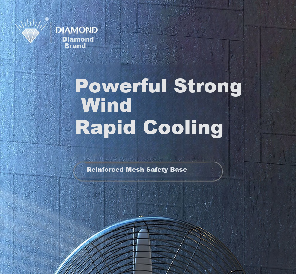 DIAMOND Industrial High-Power Copper Wire Bull Horn Fan Commercial Floor Standing Workshop Factory Ventilation Fan LX 1