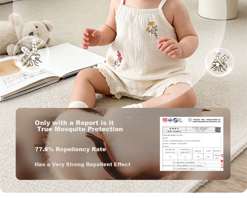 Tonglian Chuxin [Yunxi Yarn] Baby Summer Lightweight Cotton Gauze Sleeveless Romper for Girls Newborn Clothing 8