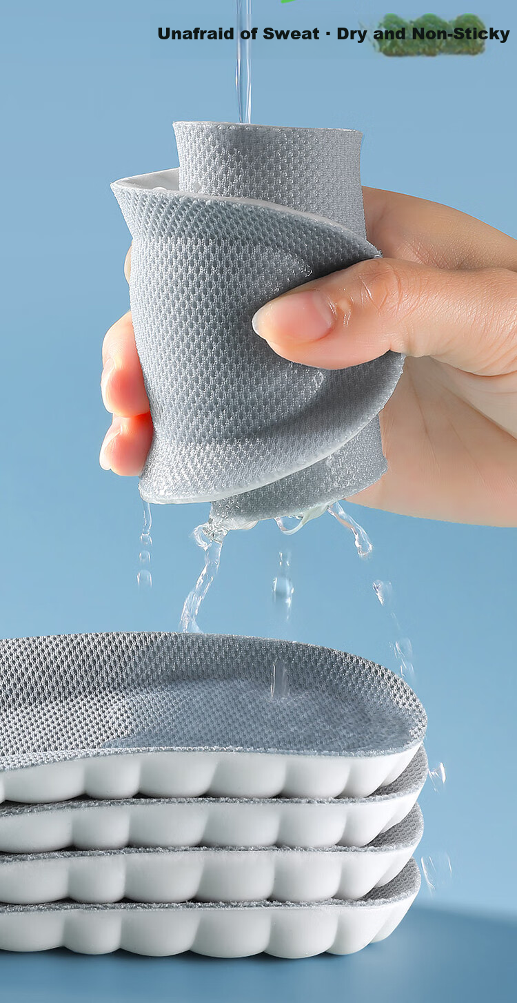 JVBV Men's Arch Support Sports Insoles Soft Cushion Thickened Shock Absorption Antibacterial Deodorant for Women Size 41-42 5