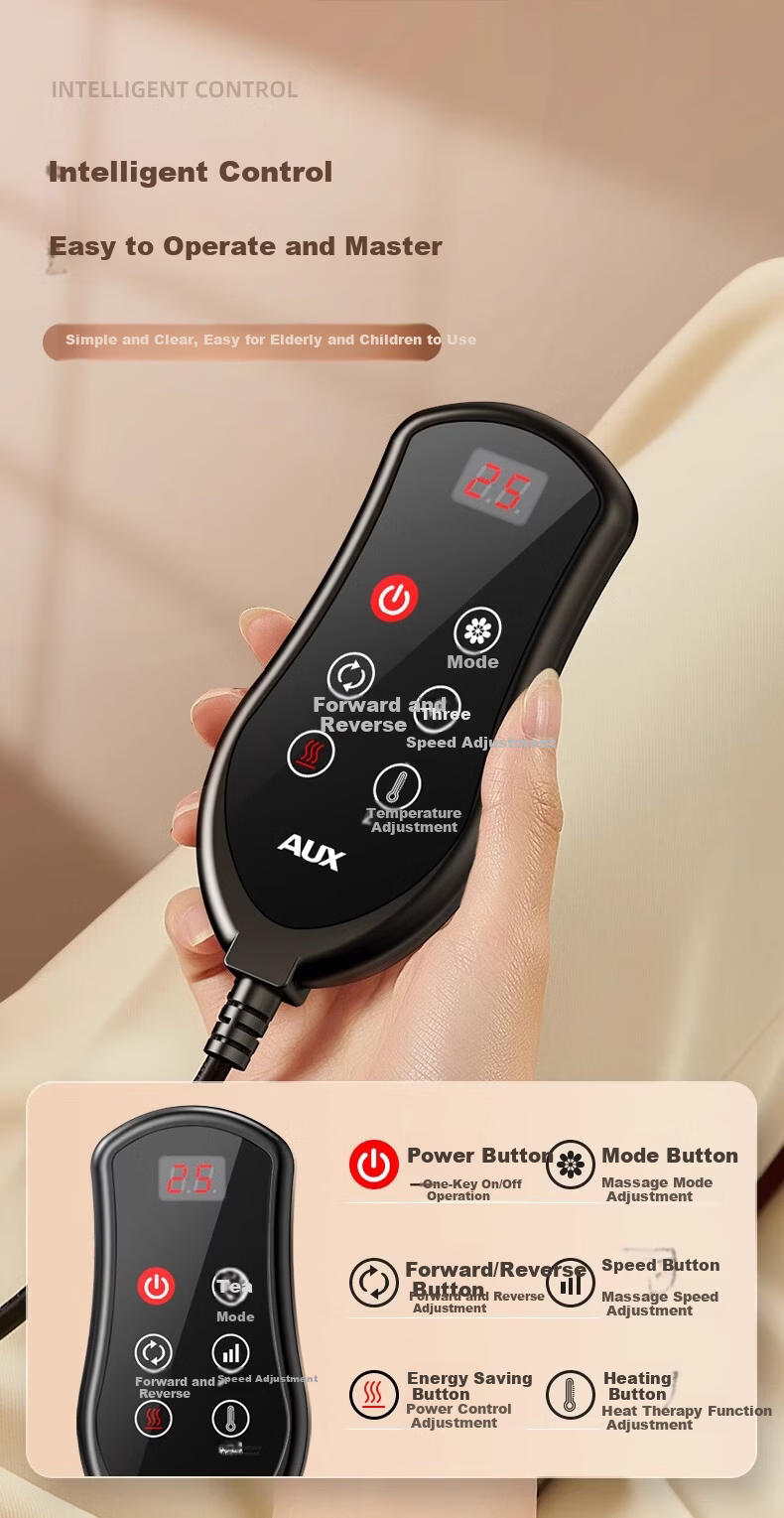 AUX WP-SCK1 Massage Cushion Pad Neck Massager Shoulder Waist Back Kneading Massager Gift for Parents and Girlfriend Birthday Holiday 14