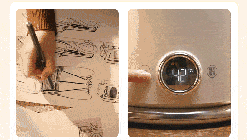 Midea Electric Kettle Water Boiler Artist 56-Level Precise Temperature Control 48H Keep Warm Constant Temperature 316L Baby-Grade Stainless Steel Auto Power Off MK-SH63-Q 5
