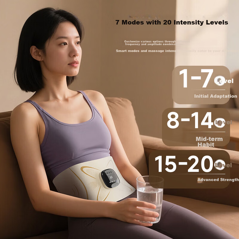 Aijiaoshou Pulse Waist Belt Lumbar Massager Heating Waist Massager Warm Palace Menstrual Relief Waist Abdomen Back Heat Therapy Support Belt Lumbar Muscle Strain Relief Birthday Gift for Parents Men a