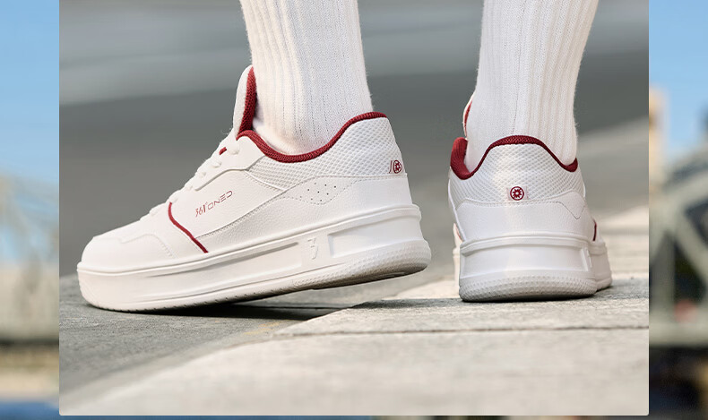 361° Qinghe 2.0 Men's Sneakers Sports Shoes Spring Summer Casual Thick Sole White Shoes 672616610-1 17
