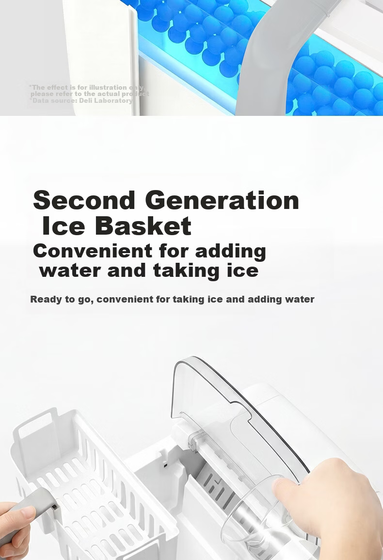 Deli LD670 Mini Portable Home Ice Maker Small Power Automatic Bullet Ice Machine for Dormitory New Arrival 5