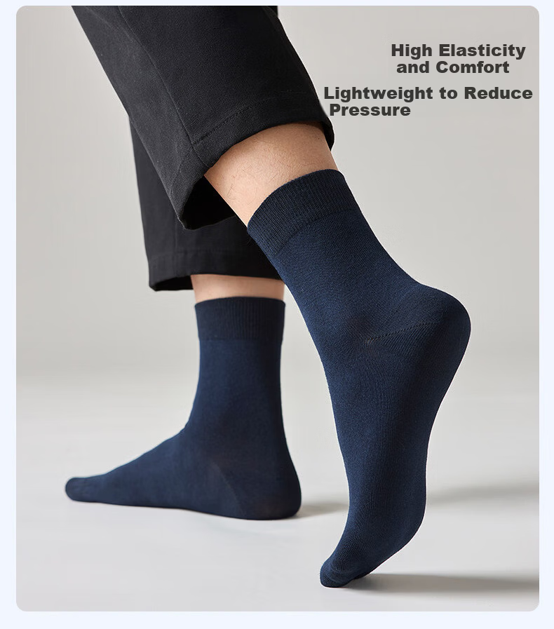 Yuzhaolin Disposable Men's Mid-Calf Socks Travel Lazy Thick Daily Throwaway Odor-Resistant Socks 7