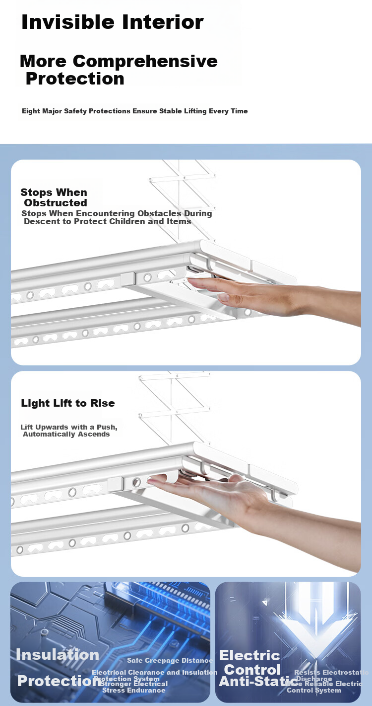 Mr. Bang [Genuine Supply] Electric Clothes Drying Rack Smart Invisible Balcony Large Capacity Drying Machine Lifting Clothes Rod D18pro 10