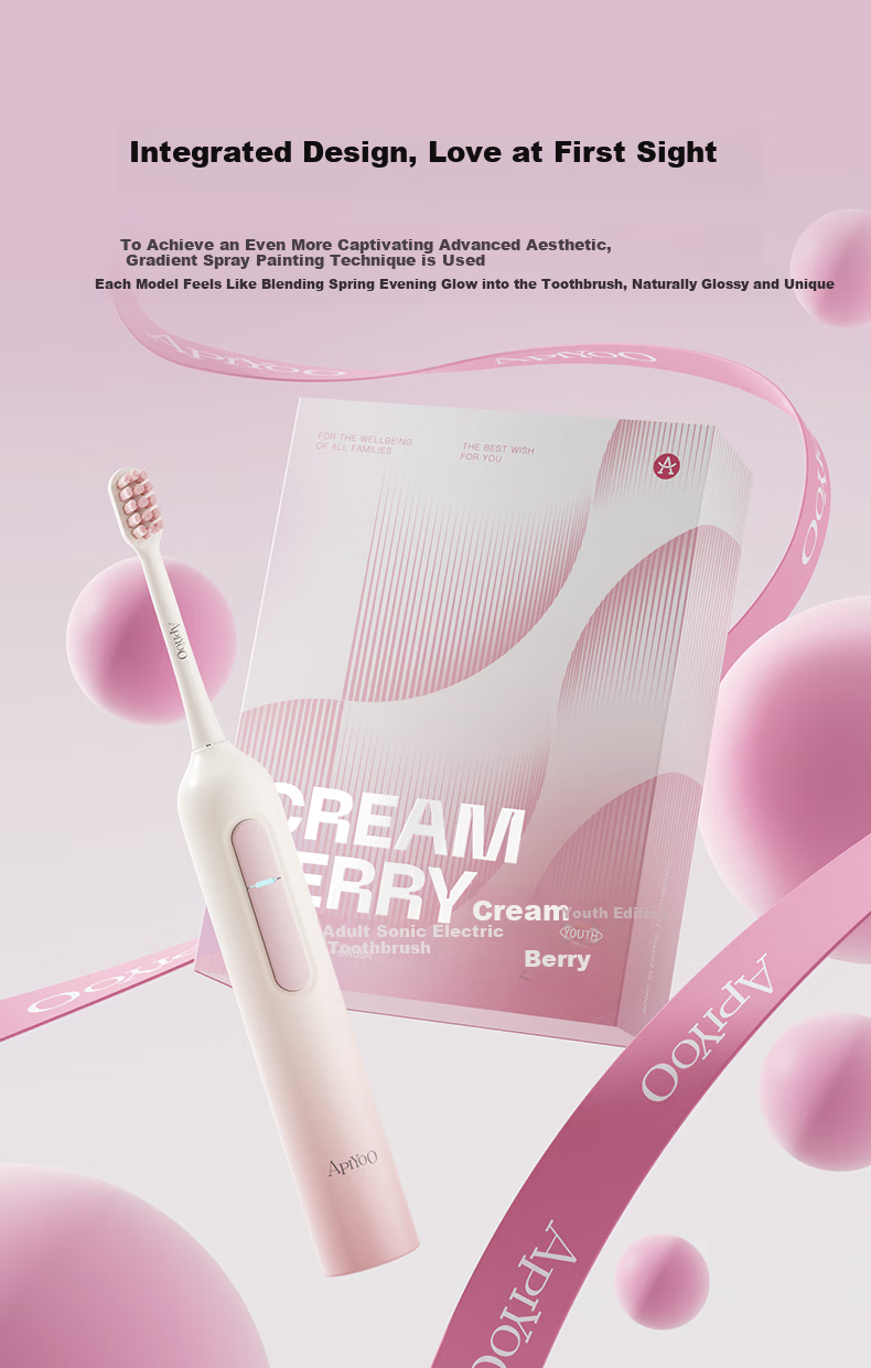 ApiYoo AiYou T28 Electric Toothbrush for Teens and Children Ages 9-12 and 18+, High School Students Sonic Vibration 5 Modes Deep Cleaning Birthday Gift for Classmates Orthodontic Care 6