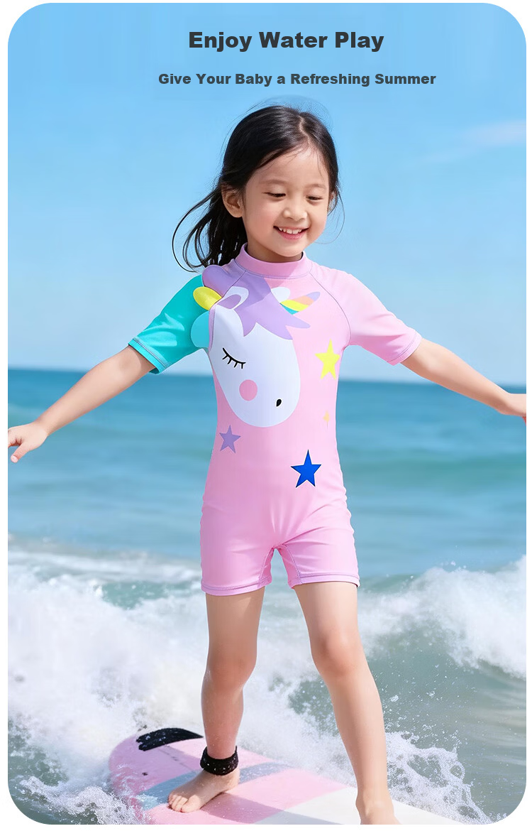 9i9 Kids Boys One-Piece Hooded Sunscreen Quick-Dry Dinosaur Party Baby Hot Spring Swimsuit B100 Blue XL 5