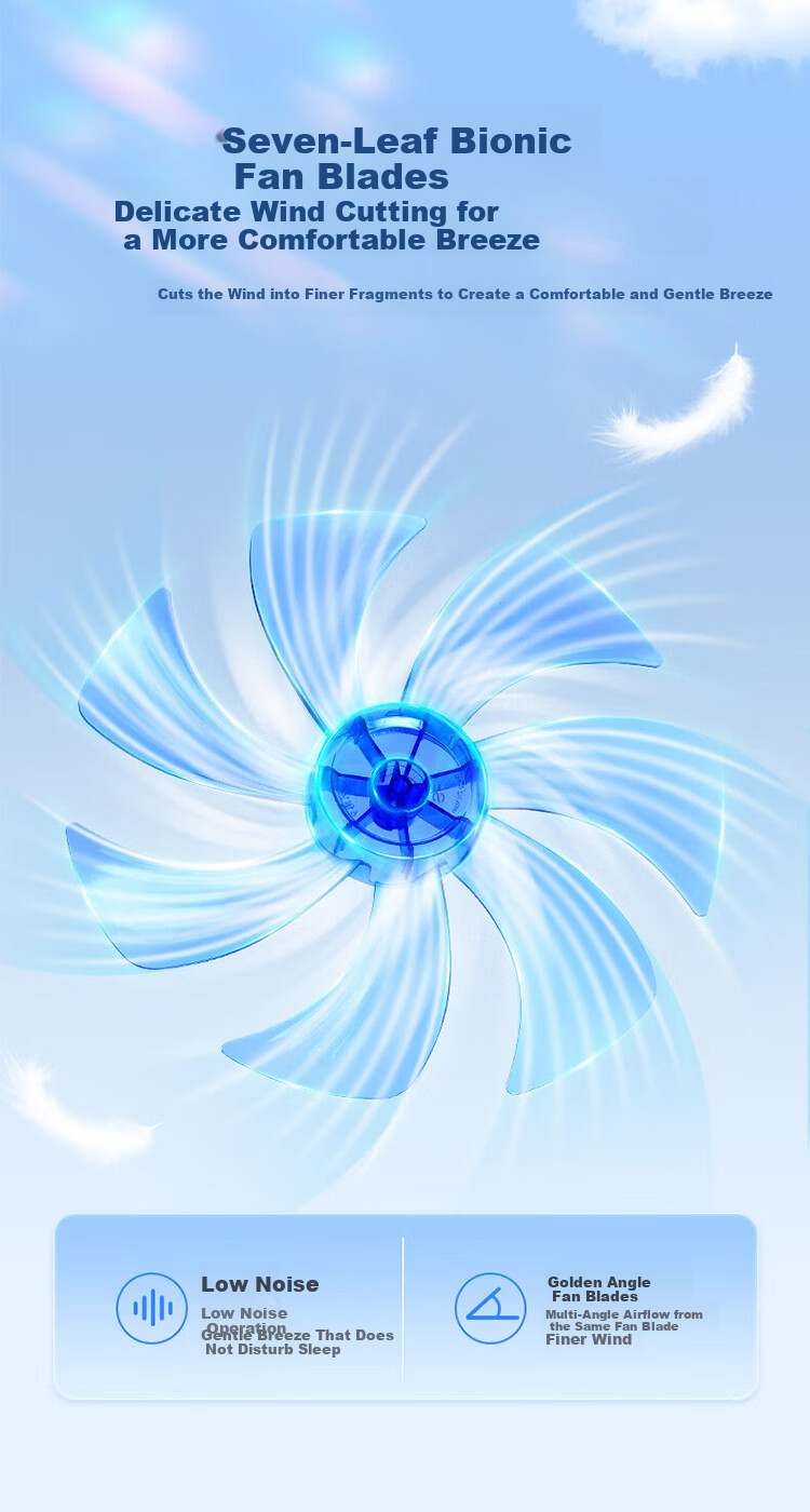 AUX Electric Fan/Floor Fan/AC Fixed Frequency Home 7-Blade Circulating Air/Energy-Saving Gentle Breeze Electric Fan/Floor Fan FS-30-A1211 4