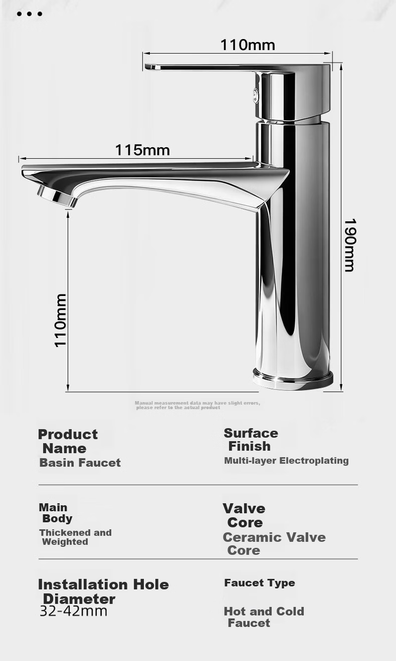 HOMK German Bathroom Sink Faucet Washbasin Tap Basin Faucet for Washroom 11