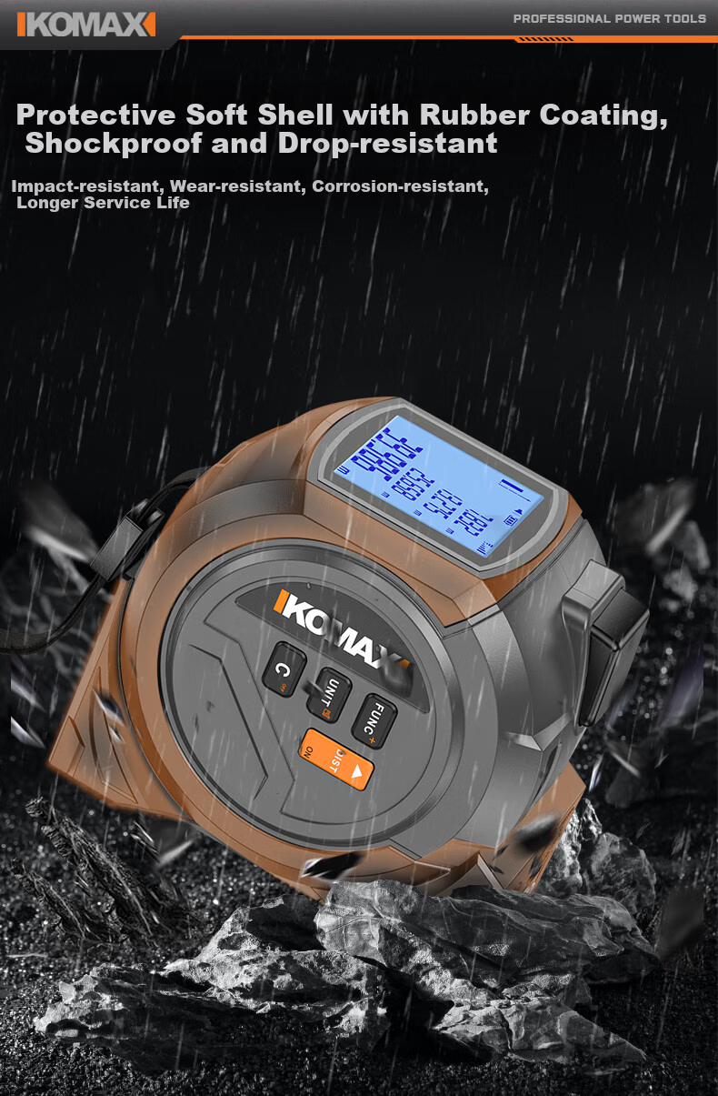 KEMAISI 3-in-1 Laser Distance Measuring Tape Infrared Rangefinder High-Precision Handheld Electronic Ruler Tape Measure for Carpentry 19
