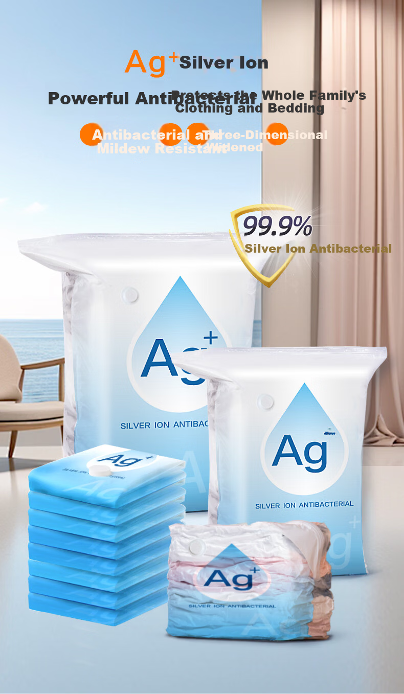 DR.STORAGE Antibacterial Vacuum Compression Storage Bags for Quilts and Clothes, 3D Bag 11-Piece Set 1