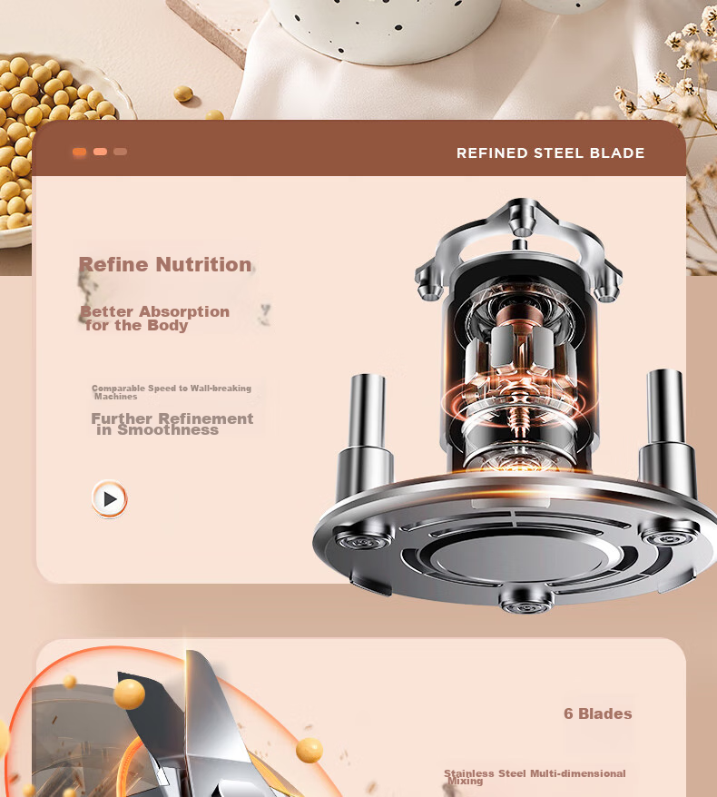 DAEWOO SM21S 2026 New Automatic Soy Milk Maker 0-Coating 316L Stainless Steel Micro-Pressure 4-5 Person White 11