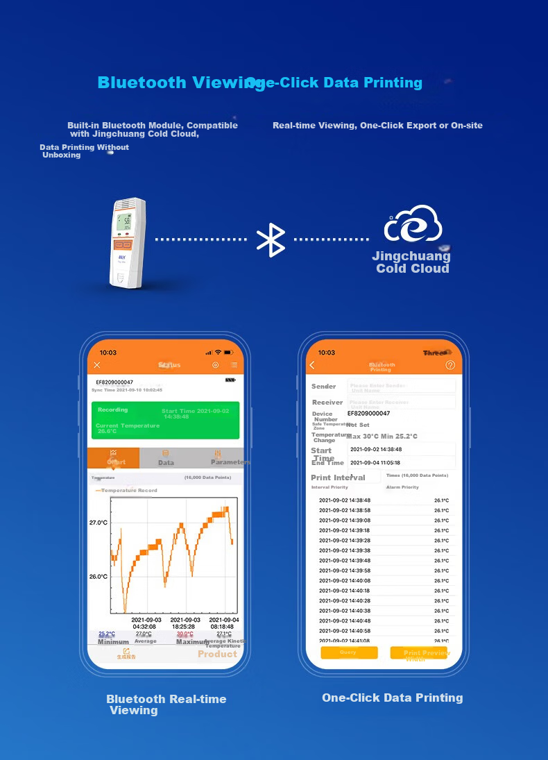 Elitech Ultra-Low Temperature Data Logger -196℃ Liquid Nitrogen Temperature Measurement Medical USB Thermometer TLOG 100EL 4