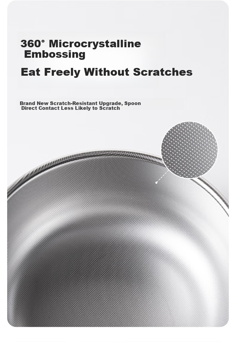 LUSN Stainless Steel Baby Feeding Bowl Anti-Drop Temperature-Controlled Children's Tableware Insulated Water-Filled Lunch Box 8