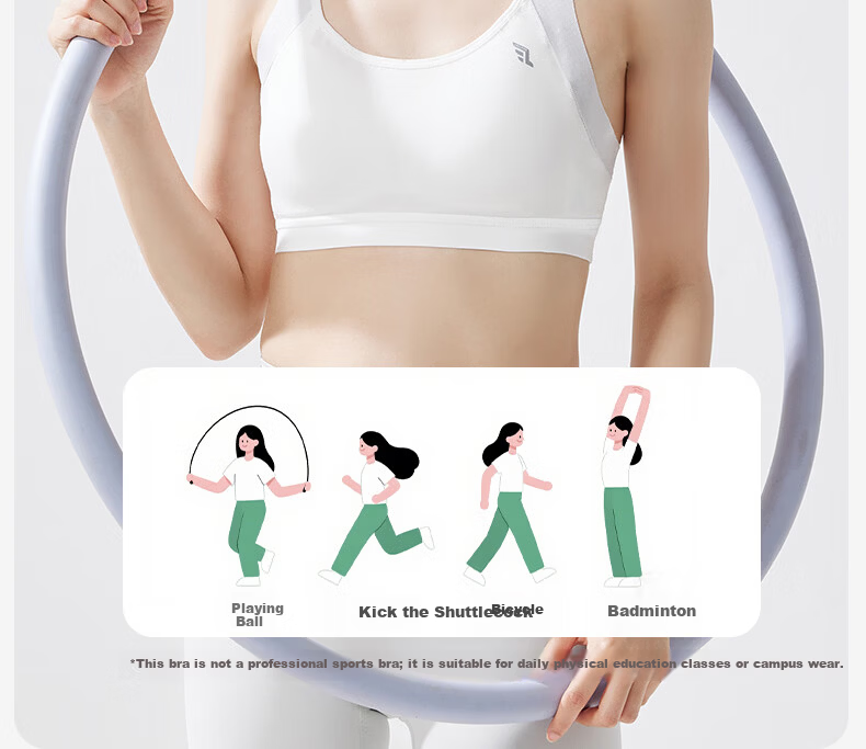 Meishianxuan Girls' Sports Shockproof Vest High Elasticity Underwear Cotton Bra for Junior and Senior High School Students 15