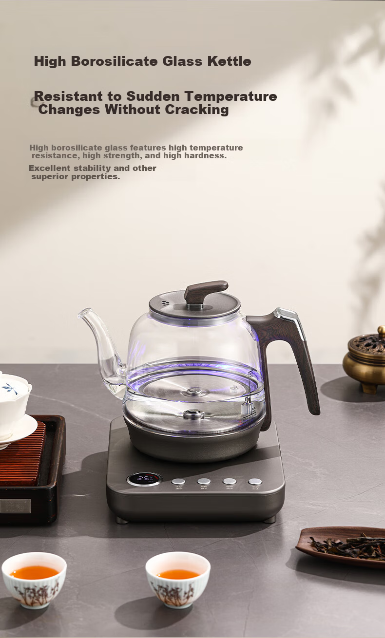 Biooner Fully Automatic Water Filling Electric Kettle Glass Kettle 1L Tea Table Integrated Tea Table Tea Set Water Pump Electric Tea Stove RY-D8 7