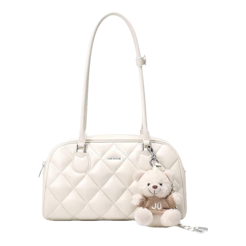 JUST STAR Sun Yi Style Baguette Bag Women's 2026 New Luxury Boston Bowling Underarm Bag Birthday Gift