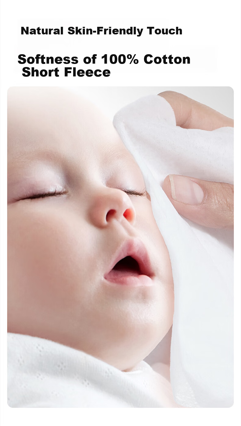 Xue Mianduo Cotton Soft Towel 100% Pure Cotton Baby Newborn Dual-use Dry and Wet Wipes 80 Sheets 5 Packs 5