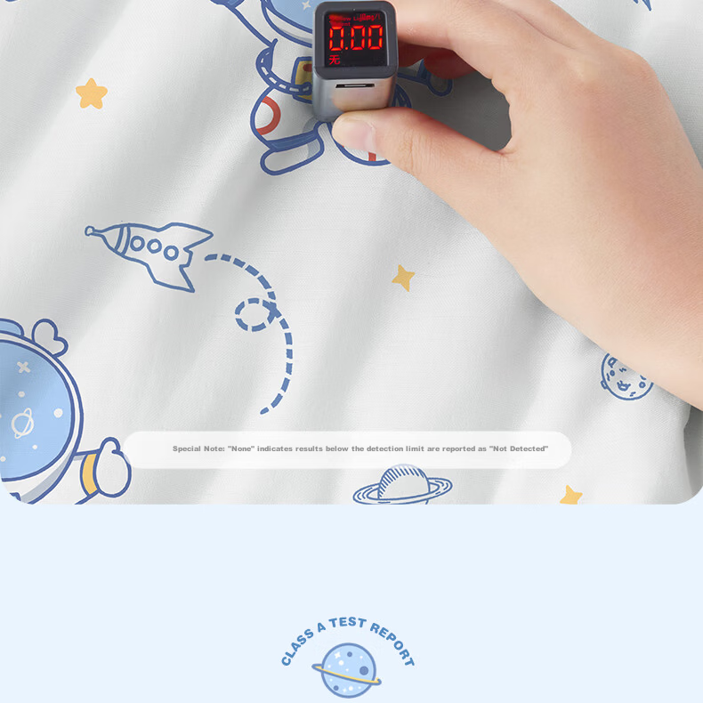 BEYONDHOME BABY Pure Cotton Fitted Sheet A-Class for Newborns and Toddlers, Cute Planet Design, 120*65cm 21